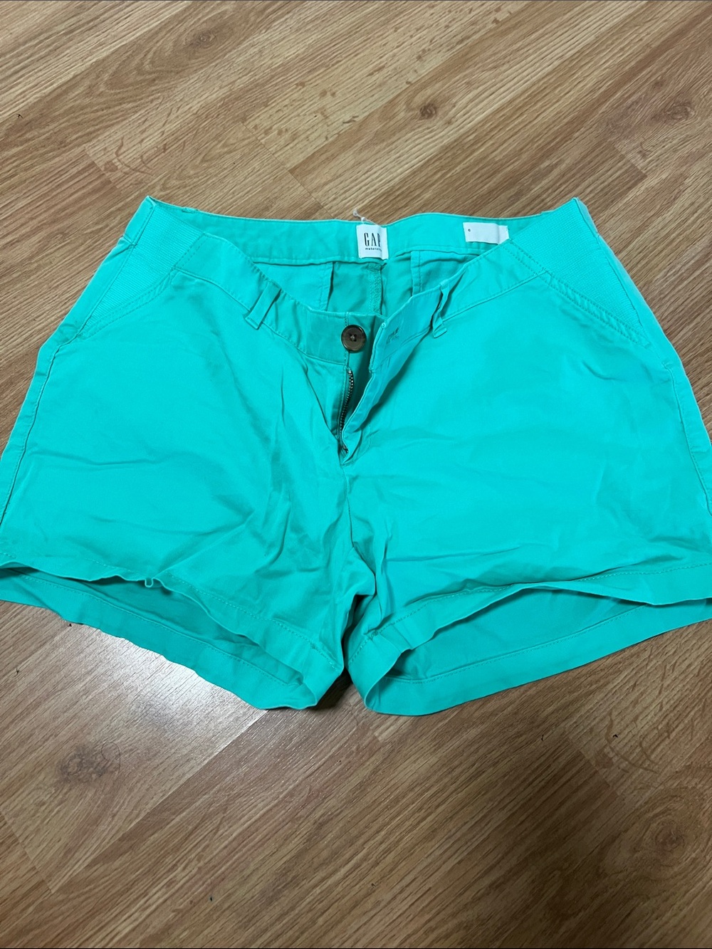 GAP Women's Bright Teal Bermuda Shorts Maternity